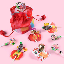 Cartoon Year of the Tiger childrens cute candy lollipop cardboard insert decorative card ready-made gift baking packaging