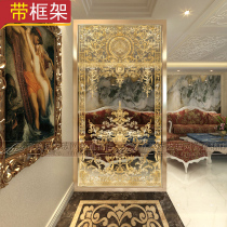 Eurostyle Art Glass Decoration Partition American Screen Painting Aisle Background Steel customized washroom frosted Xuanguan