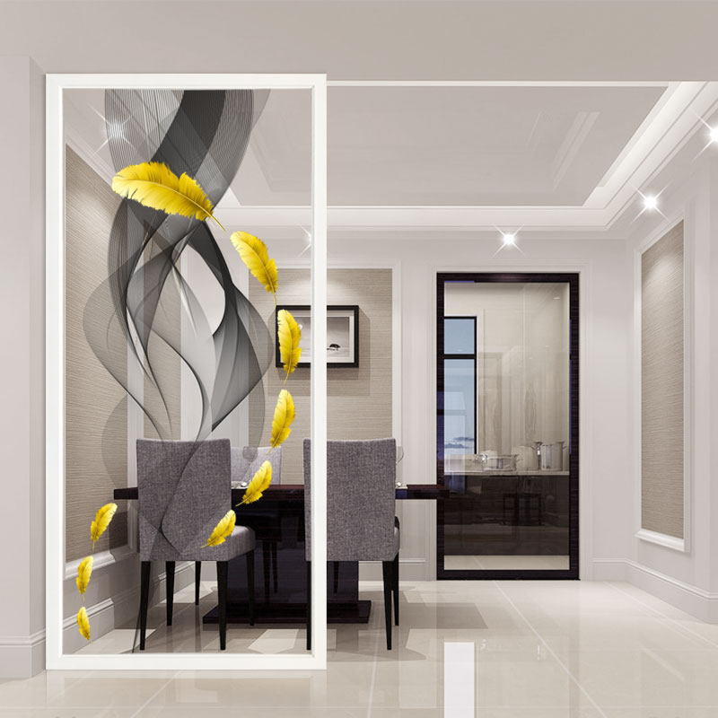 Modern Minimalist Art Glass Screen Partition Wall Waterproof decoration Double sided light transmission cabinet Xuanguan bedroom