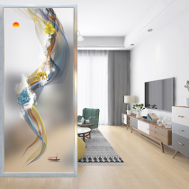 Modern art glass living room screen sink partition entry Nordic transparent porch frosted transparent simple wall
