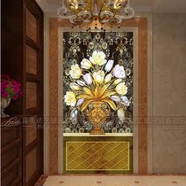 Eurostyle Introductory Creative Genguan Glass Art Aisle Background Wall Living Room Screen Partition Decoration Engraving Crafts Painting