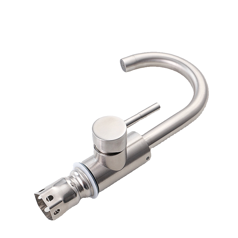 304 Stainless Steel Basin Ball Faucet for Washbasin Bathroom Cabinet, Hot and Cold Water, High-Quality, Seated Type, Thickened Faucet
