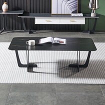 Italian Extreme Minimalist Rockboard Tea Table TV Cabinet Composition Modern Living Room Small Family creative Nordic minimalist light and luxurious tea table