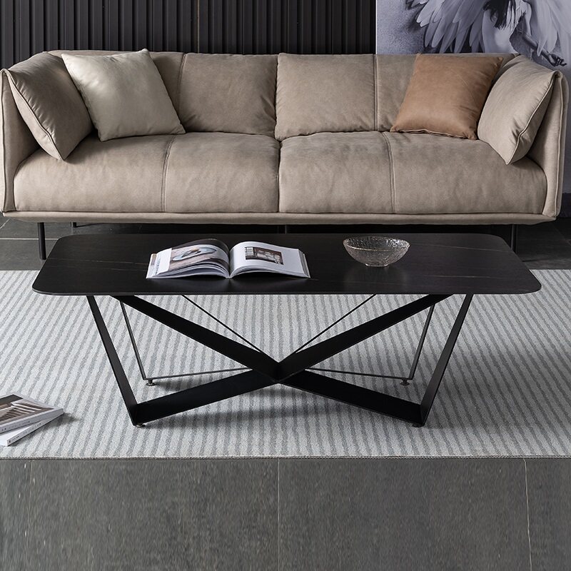 Italian style tea table minimalist modern marble living room Small family type Easy Home Square Creative Industrial Wind Furniture