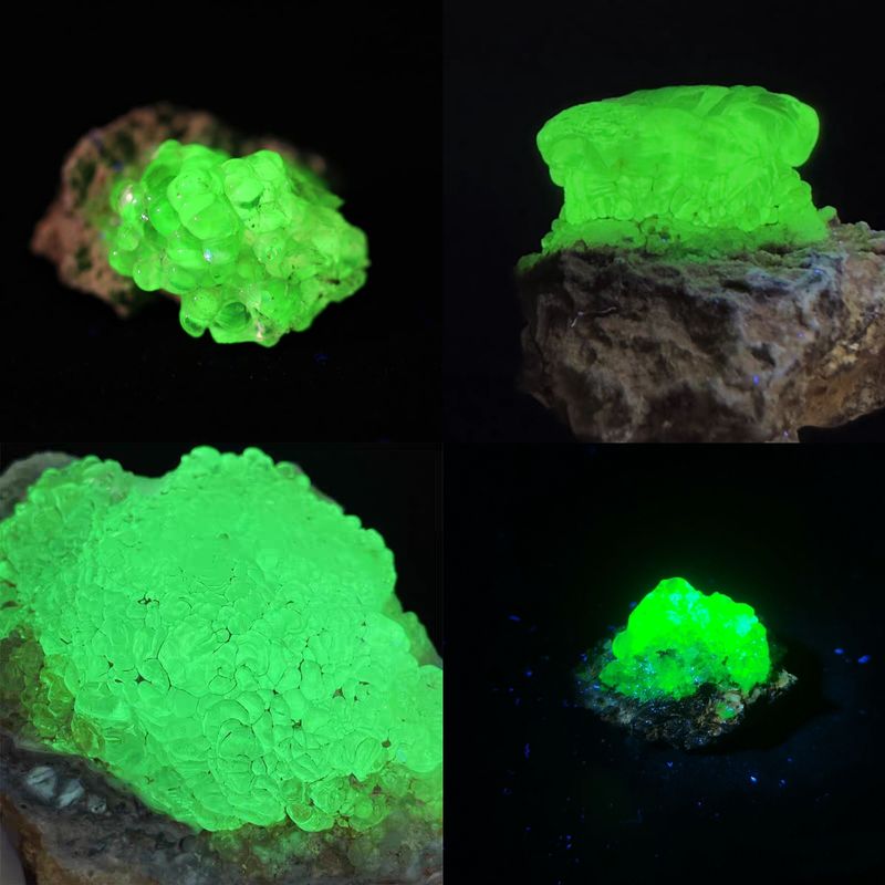 Natural Mexican Jade Drop Stone Opal Fluorescent Mineral Green Crystal Raw Gemstone Collection Ornament