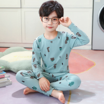 Boys autumn clothes and trousers set cotton Lycra cotton spring and autumn little boy cotton sweater slim body underwear set