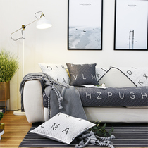 Nordic sofa cushion four seasons universal modern simple fabric Cotton non-slip cushion Universal all-inclusive sofa cover towel