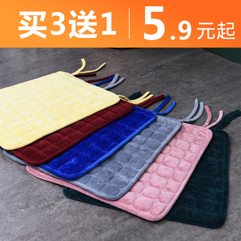 The Four Seasons Thickened Plush Chair Mat Dining Chair Office?Chair cushion backrest cushion anti-slip student cushion integrated with body cushion