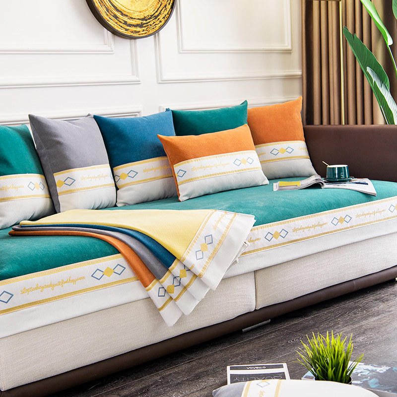 Sofa pad four seasons of general anti - ski snownier cushion in 2021 new minimalist modern leather sofa cover