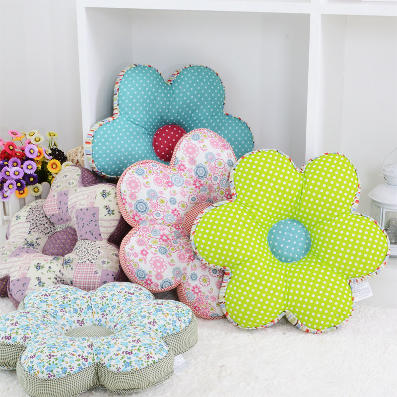 Cute and fresh thickened chair cushion cushion back cushion office cushion pastoral fat cushion Korean plum blossom cushion