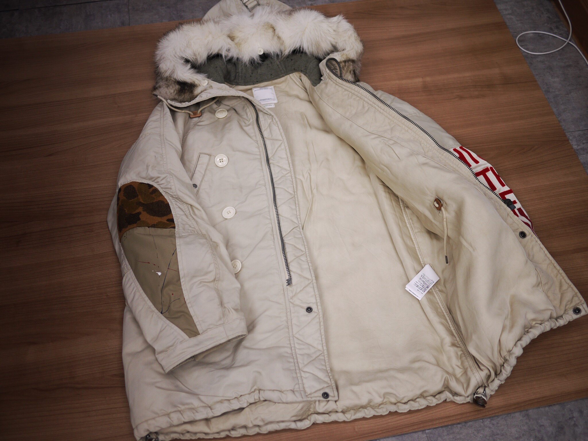 SOLD OUT)Visvim 19AW VALDEZ COAT COLLAGE IVORY 1
