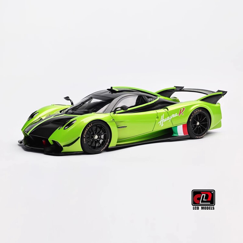 Lcd 1:18 Pagani Huyara R Green Alloy Car Model