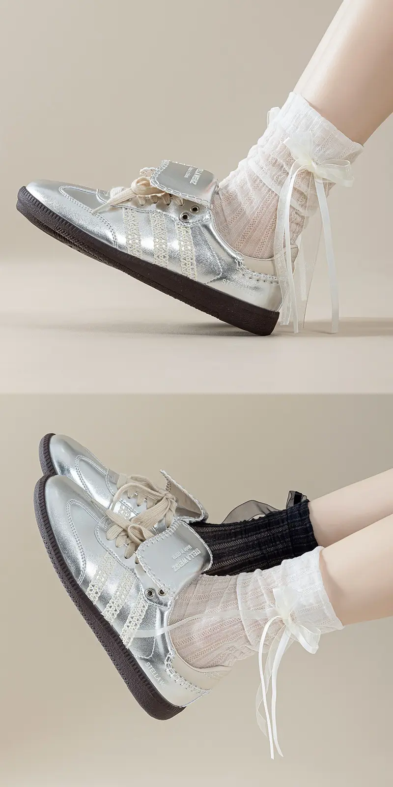 jk制服加工定制 袜子女洛丽塔袜子夏天薄款堆堆袜亲子款蕾丝花边结公主小腿袜