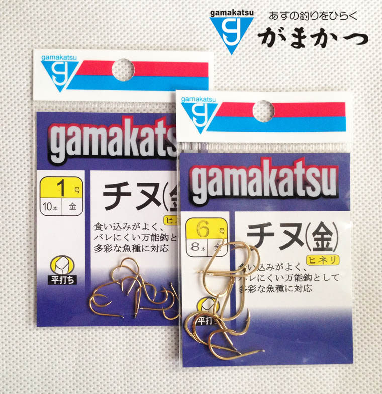 Gamma Kaz gamakatsu Gamma Kaz fishhook thousand (gold) barbed long handle crooked mouth hook sea fishing