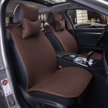 Ronson pure linen summer non-tie car cushion cool cushion breathable front row single seat backrest Four Seasons universal warm seat cushion