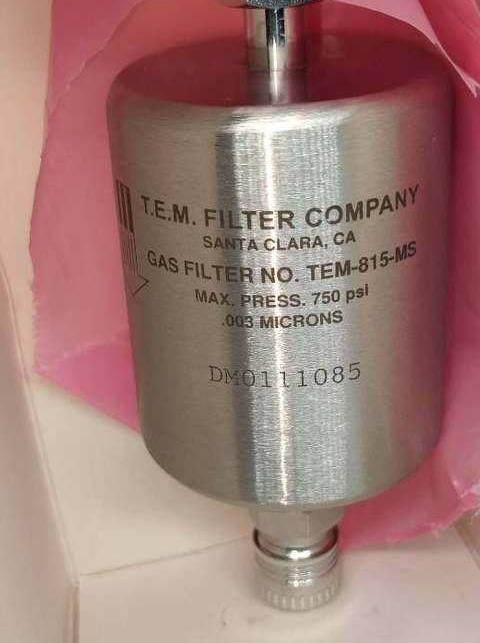 Bargaining T E M FILTER COMPANY TEM-815-MS MAX PRESS 750 psi gas