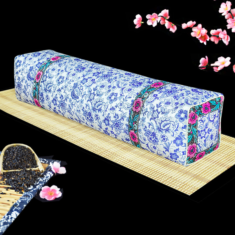 Sleep pillow to help sleep and soothe the nerves tartary buckwheat new Chinese style imitation ancient rectangular old-fashioned buckwheat shell herbal neck pillow