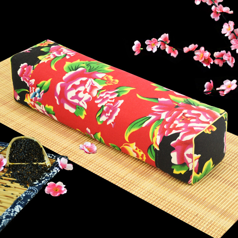 Northeast big flower cloth retro pillow buckwheat skin pillow Chinese-style adult Chinese-style home repair cervical vertebra pure cotton
