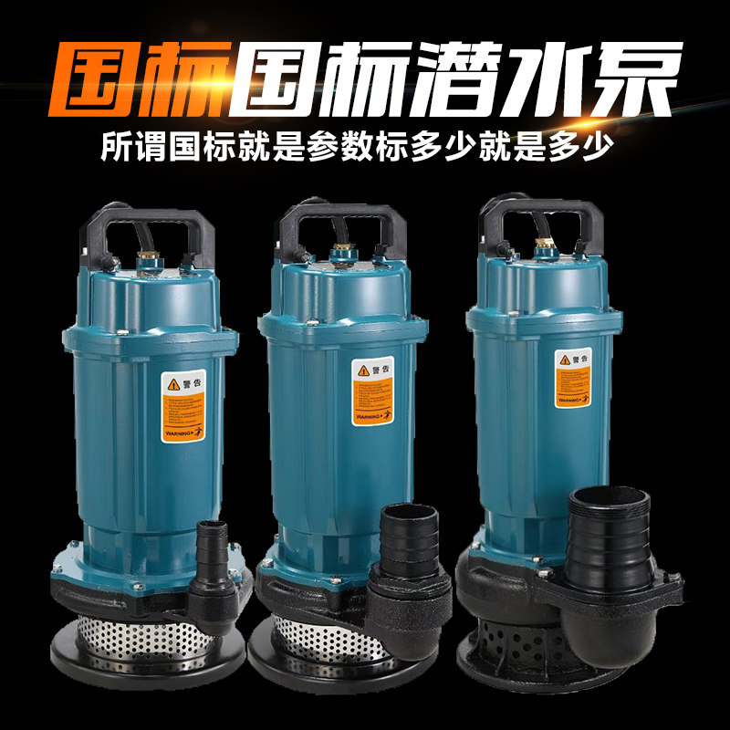 Irrigation agricultural submersible pump 220V household small large flow water pump 1 5 inches 2 5 inches 3 inches 4 inches national standard