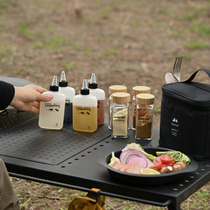 Outdoor seasoning bottle set barbecue oil bottle combination portable picnic camping seasoning refill oil bottle storage bag