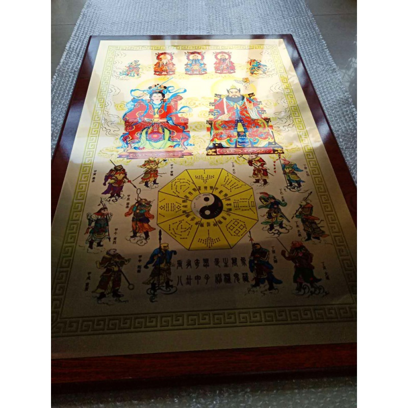 Customized special shot Super-linked Buddhist traditional character portrait hanging painting decoration Hall single tablet God position customization