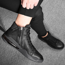 Martin boots mens leather shoes mens high-top shoes mens casual fashion shoes booties mens shoes spring and summer fashion shoes breathable and versatile