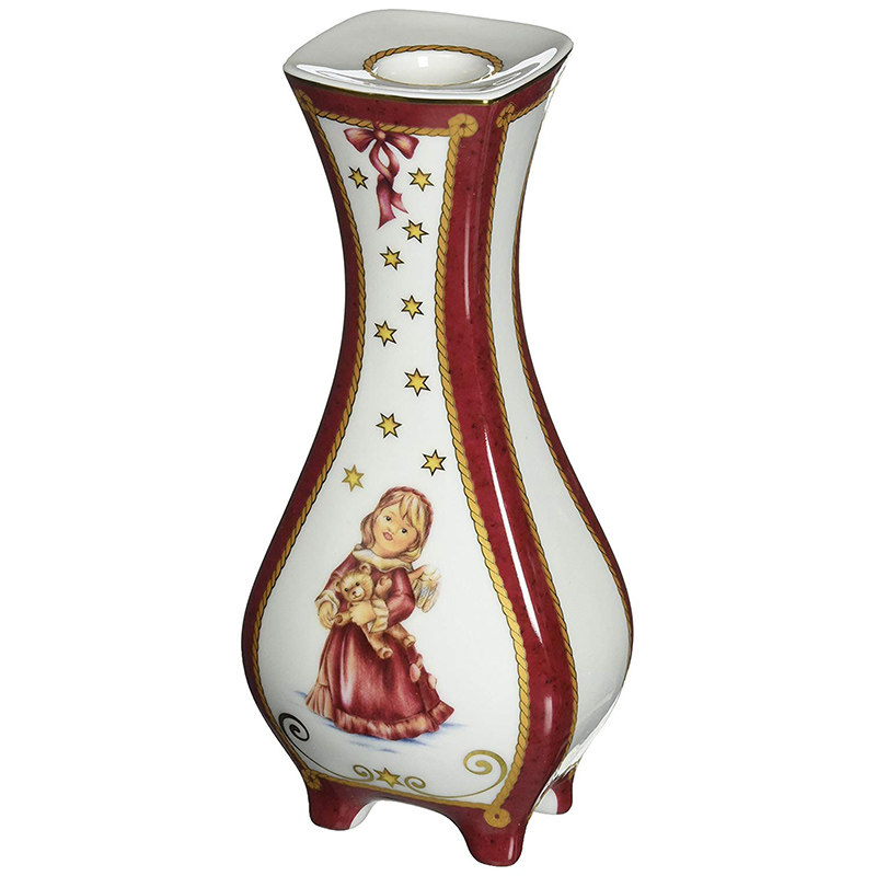 Goebel Teddy Bear Little Girl Candle Holder Retro Palace Pattern Ceramic Exquisite European Classical Decorative Candle