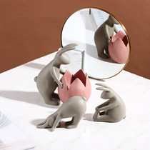 Minimalist Literary Dream Fairy Tale Home Bedroom Tabletop Resin Ornament Good Night Kiss Play Birthday Gift