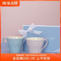 British Wedgwood Art Small Fresh Raspberry Stereoengraving Coffee Cup Classic Pure Color Ceramic Mark Cup