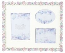 Ladonna crystal embellished marriage Memorial metal Photo Frame lovers love heart shape record happiness Memorial frame