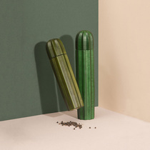 Wish I) Spanish doiy Cactus Solid Wood Sea Salt Black Pepper Grinder Kitchen Creative Western Tools