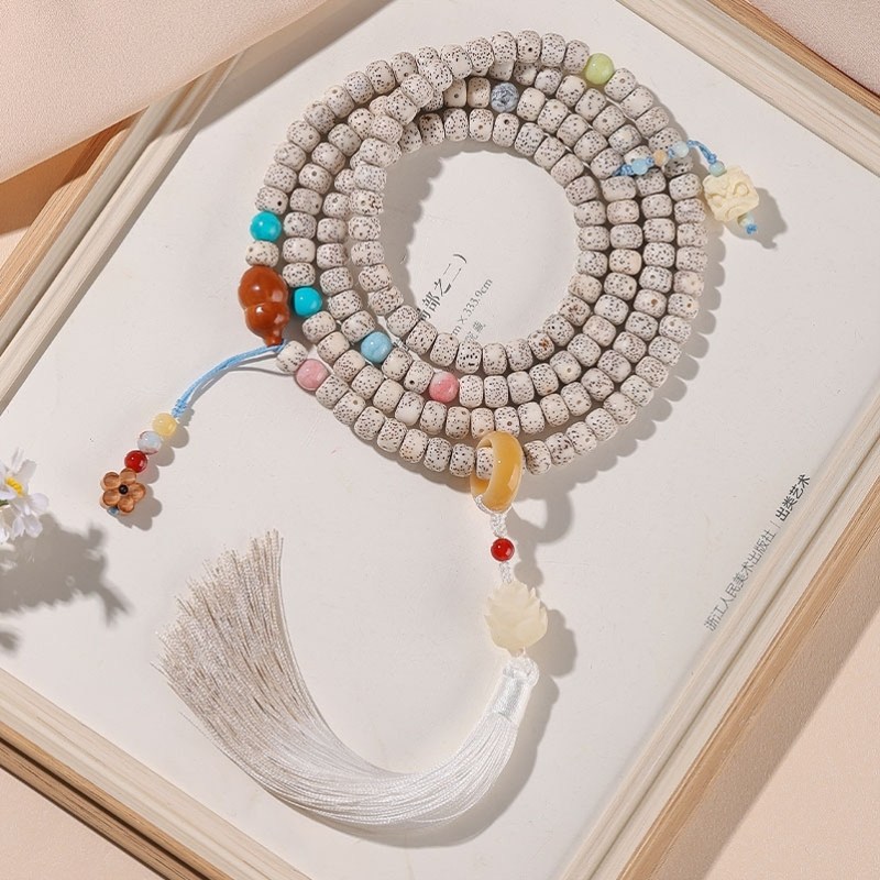 🌟斜挎式星月菩提子108颗文玩手串，男女情侣佛珠项链，景区热卖爆款