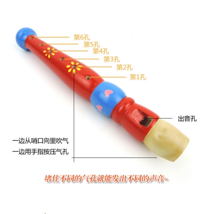 Nhạc cụ sáo trẻ em bé gái mới bắt đầu mẫu giáo chơi nhạc giáo dục sớm đồ chơi bằng nhựa sáu lỗ clarinet đồ chơi cho bé sơ sinh