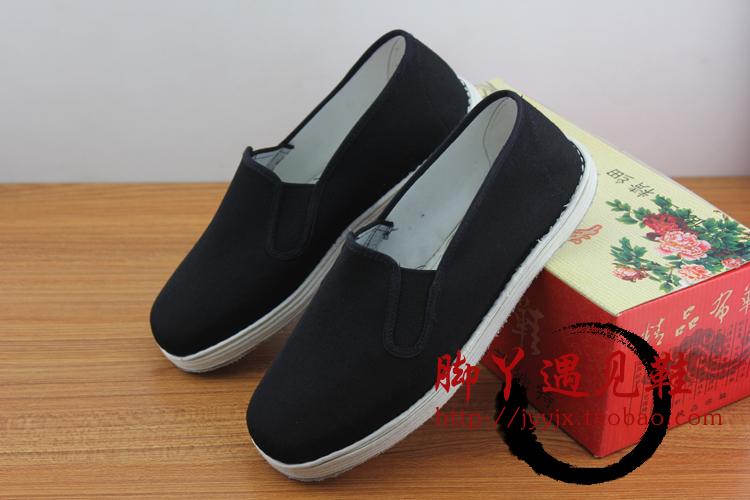 Lớp làm bằng tay của giày nam, giày vải Bắc Kinh cũ, da nam và nữ, giày đế thấp, thấm mồ hôi, giày cũ thông thường giày the thao nam chính hãng