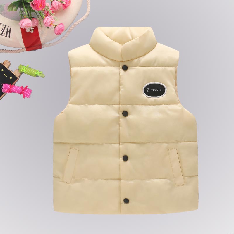 Chống mùa khuyến mãi mùa thu đứng cổ áo trẻ em cotton mùa đông vest trẻ em trong phần lớn cậu bé mỏng bên ngoài mặc vest áo quần trẻ em
