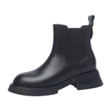 Martens, демисезонные челси на платформе, короткие сапоги, европейский стиль, из натуральной кожи