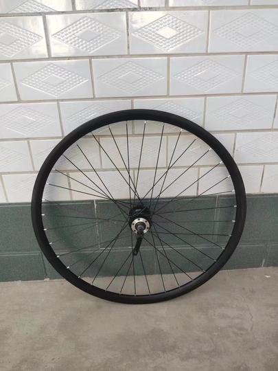 26×195/2.125自行车双卡轴承铝快拆卡式花鼓变速碟刹双层黑刀圈