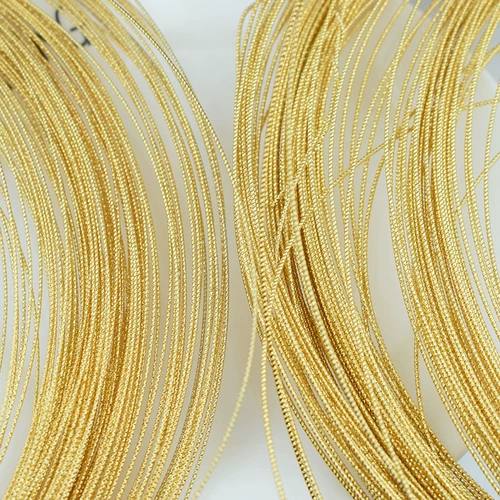 Медные шелковые нитки с косичкой, браслет, серьги, аксессуар, 18 карат, золотой цвет, DIY