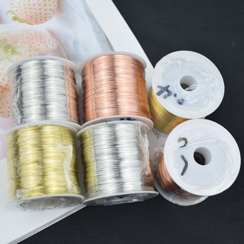 100 meters copper wire Copper wire diy bead lead hand hairpin winding jewelry braided stereotyped wrapped flower copper wire