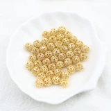 Бусины, украшение-шарик, браслет ручной работы, ожерелье, аксессуар, аксессуары, 18 карат, золотой цвет, 8мм, DIY