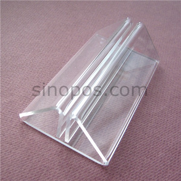 Counter price tag holder Acrylic triangle taika plexiglass tag holder POP advertising stand base