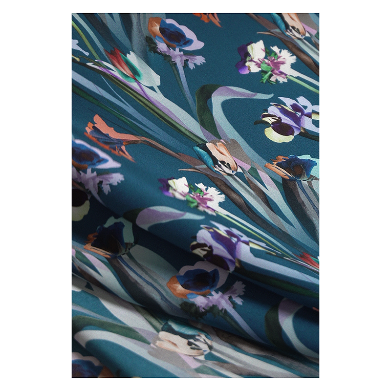 Flower scent echoes A Italian FLRAL ECHO LIBERTY Full true silk double crepe width 136 cm-Taobao