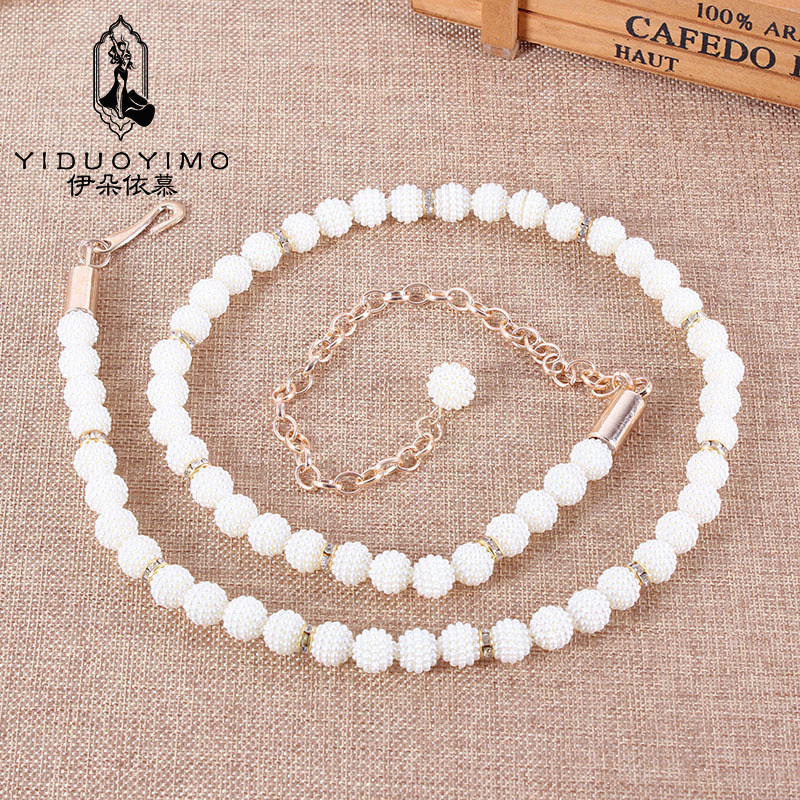 Idoi Mu 2023 new belly dance waist chain sexy dress waist dress jewelry pearl fashion and start school