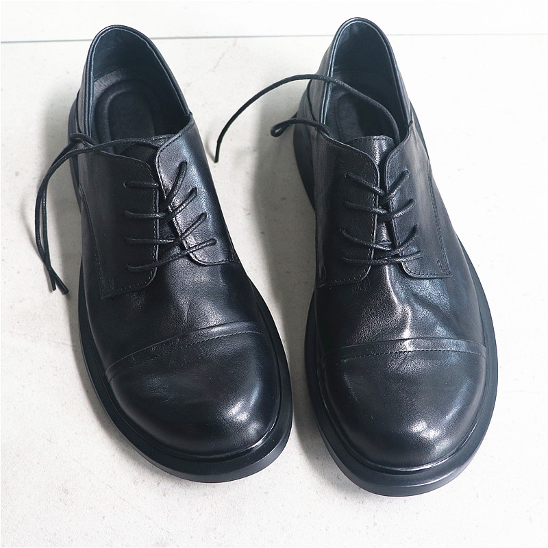 Stylish and Handsome! Can Be Worn with Heels! Lightweight and Breathable! First-Layer Cowhide Business Formal Wear Mixed with Casual Leather Shoes for Men