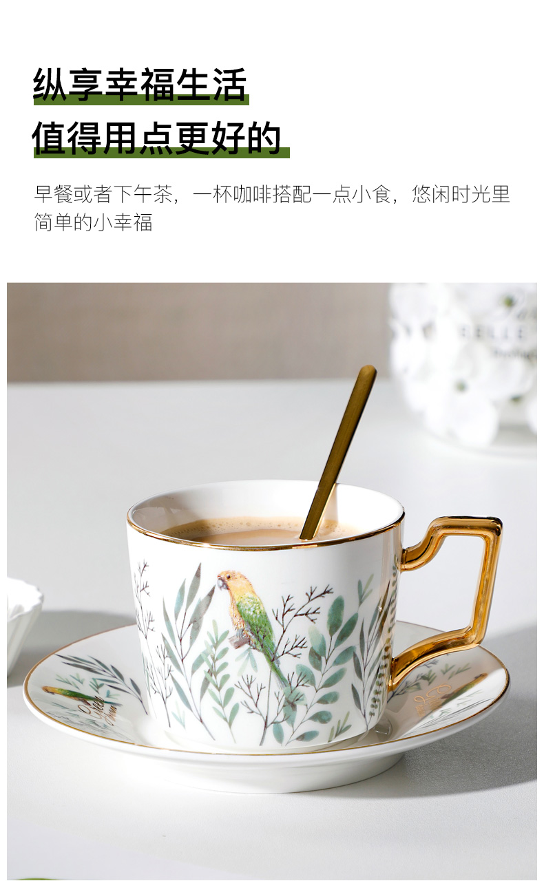 Ceramic coffee cups and saucers suit European household cup tea water with English afternoon tea cup cup of red tea cups