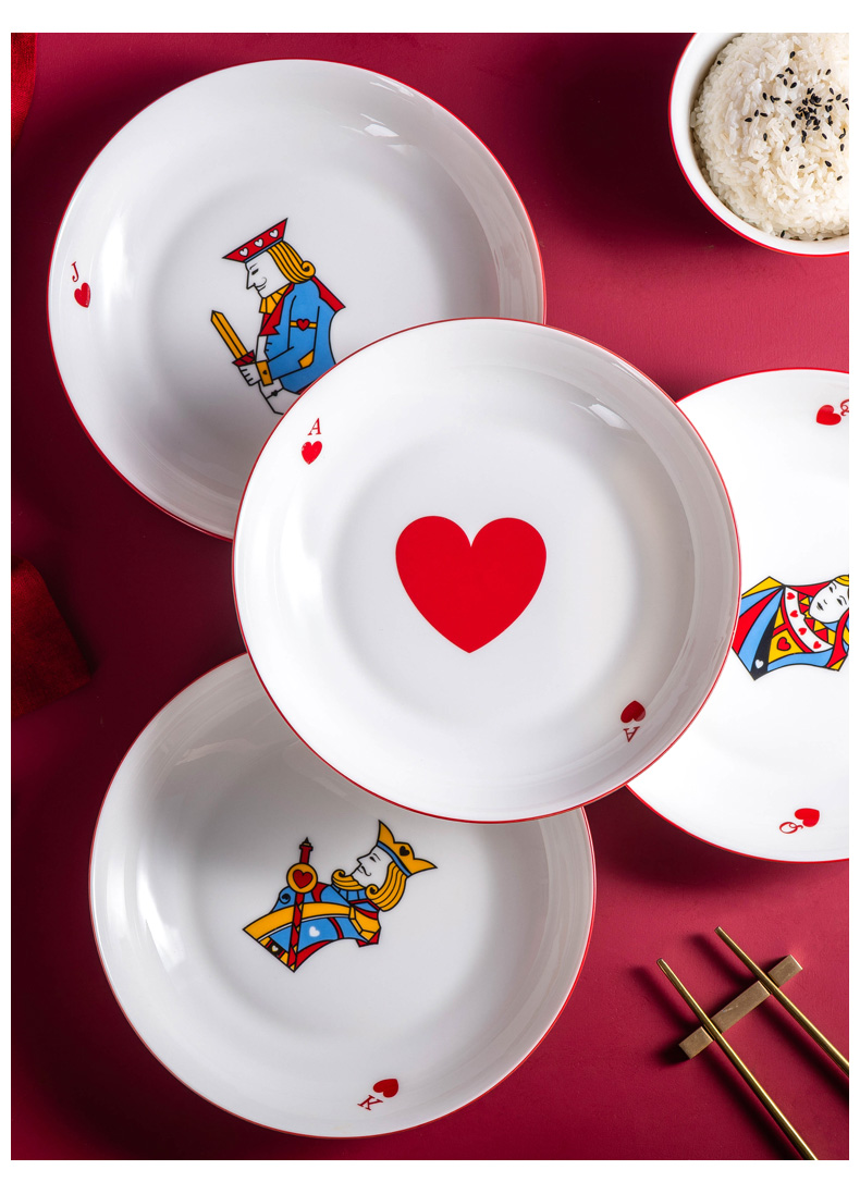 Household ceramics dishes creative plate plate of grilled fish dish sushi plate tray is western food dish fish plate 8"