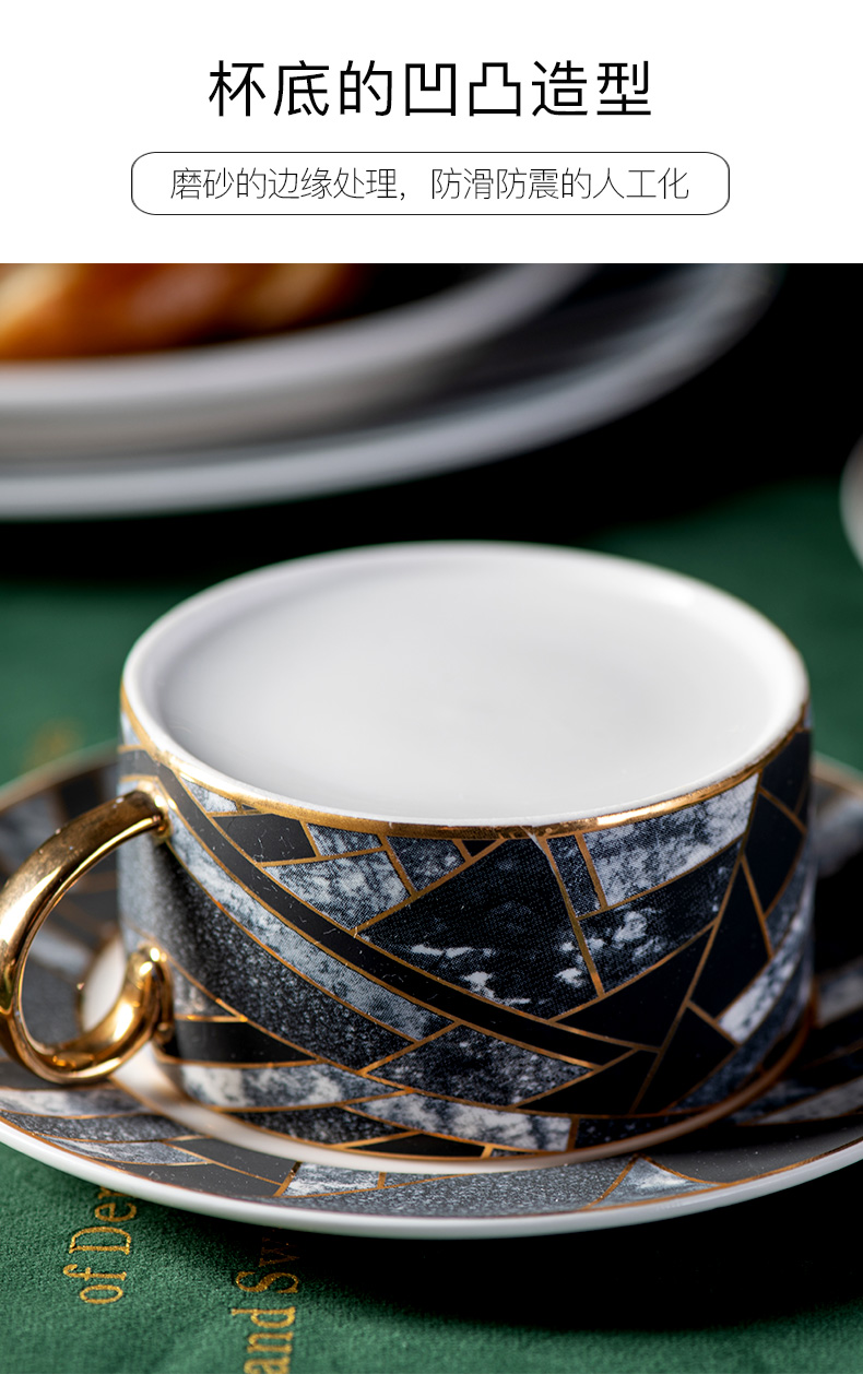 North European style coffee cups and saucers suit ceramic English afternoon tea tea set suit western - style black tea cup cup home