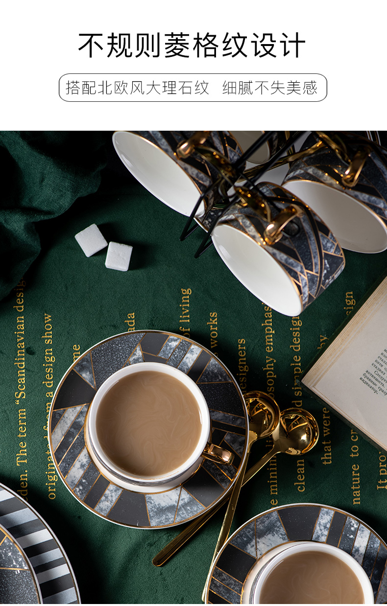 North European style coffee cups and saucers suit ceramic English afternoon tea tea set suit western - style black tea cup cup home