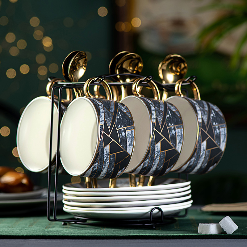 North European style coffee cups and saucers suit ceramic English afternoon tea tea set suit western - style black tea cup cup home