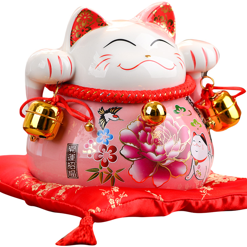 Piggy bank ceramic plutus cat furnishing articles large opening housewarming gift shop small Piggy bank Japan fortune cat